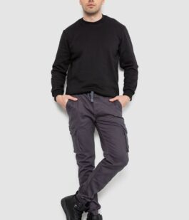 Штаны мужские карго, цвет темно-серый, 243R8075