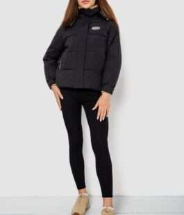 Куртка женская демисезонная с рукавом реглан, цвет черный, 244RE115