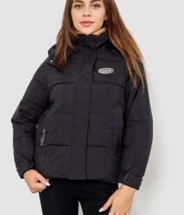 Куртка женская демисезонная с рукавом реглан, цвет черный, 244RE115