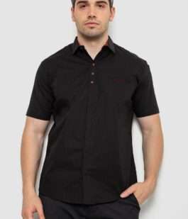 Рубашка мужская, цвет черный, 214R7326