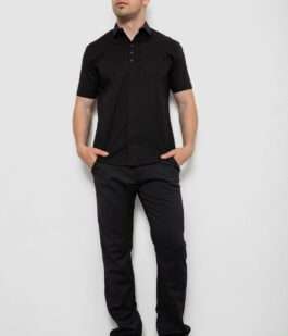 Рубашка мужская, цвет черный, 214R7326