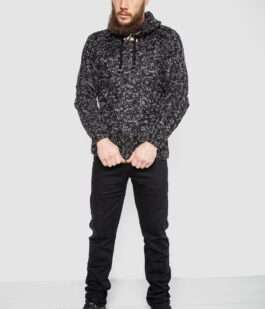 Свитер мужской, цвет черно-серый, 214R10303