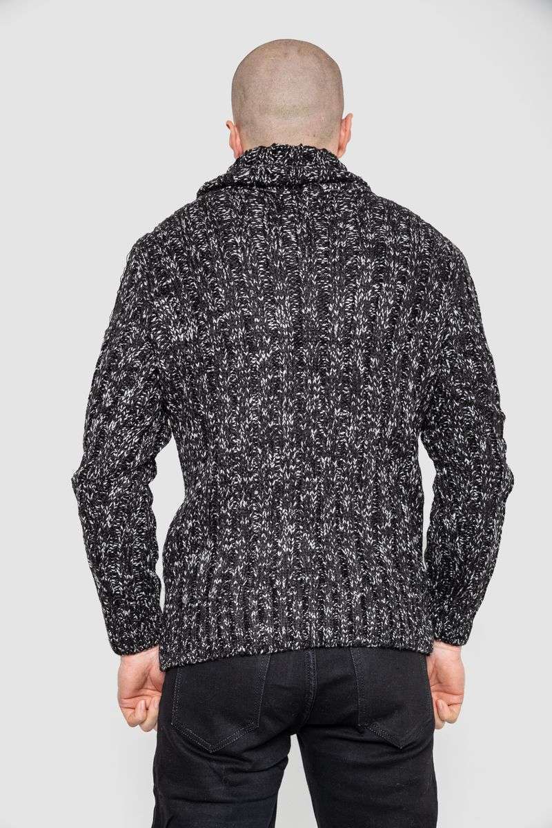 Свитер мужской, цвет черно-серый, 214R10303 — изображение 4