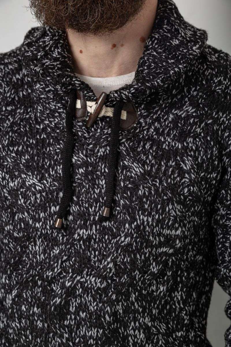 Свитер мужской, цвет черно-серый, 214R10303 — изображение 5