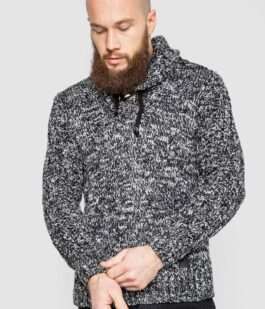 Свитер мужской, цвет черно-белый, 214R10303