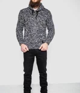 Свитер мужской, цвет черно-белый, 214R10303