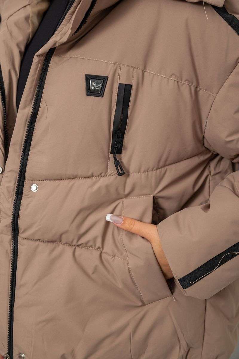 Куртка женская, цвет бежевый, 244R866 — изображение 5
