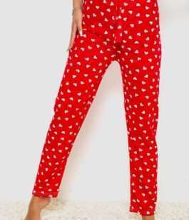 Штаны женские домашние, цвет красный, 238R57854-1