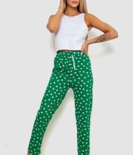 Штаны женские домашние, цвет зеленый, 238R57854-1