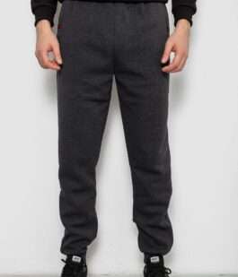 Спортивные штаны на флисе, цвет серый, 244R41526