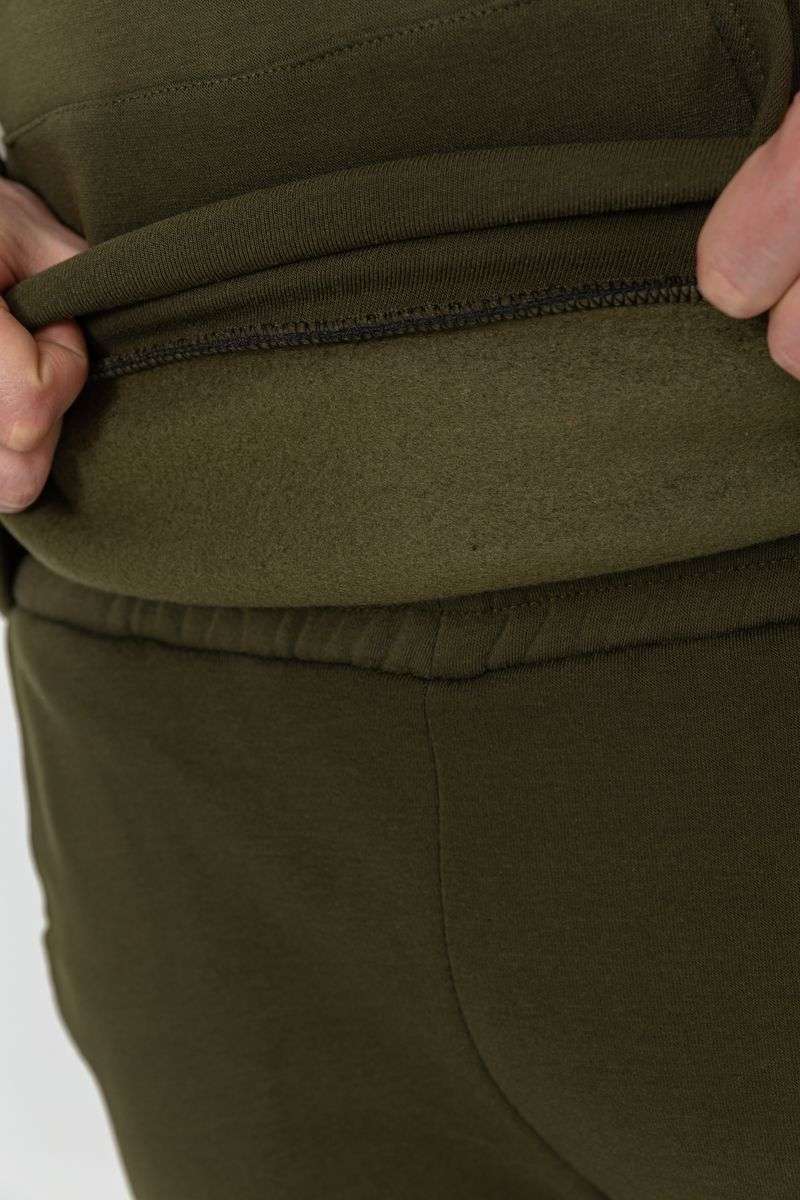 Спорт костюм мужской на флисе, цвет темно-зеленый, 190R235 — изображение 6