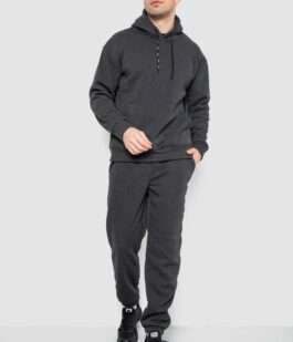 Спорт костюм мужской на флисе, цвет темно-серый, 190R235