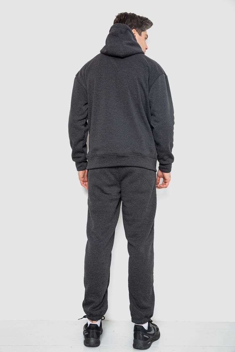 Спорт костюм мужской на флисе, цвет темно-серый, 190R235 — изображение 4