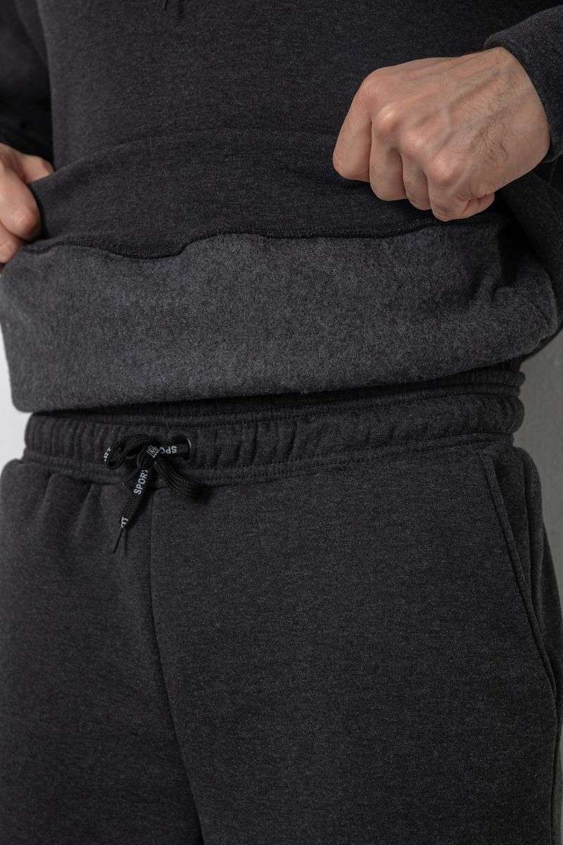 Спорт костюм мужской на флисе, цвет темно-серый, 190R235 — изображение 6