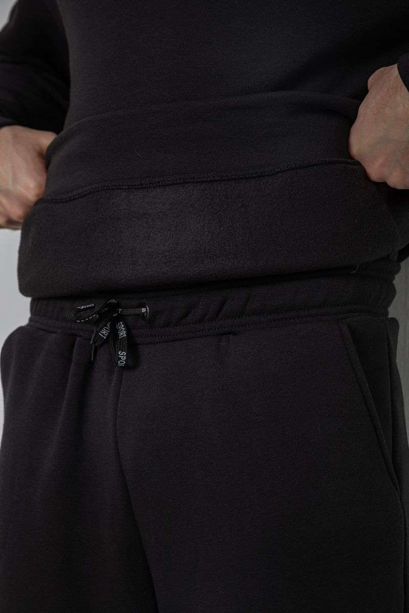 Спорт костюм мужской на флисе, цвет черный, 190R235 — изображение 6
