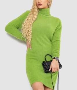 Платье -гольф травка, цвет фисташковый, 129R5709