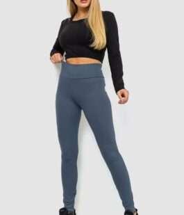 Лосины в рубчик, цвет темно-серый, 241R100