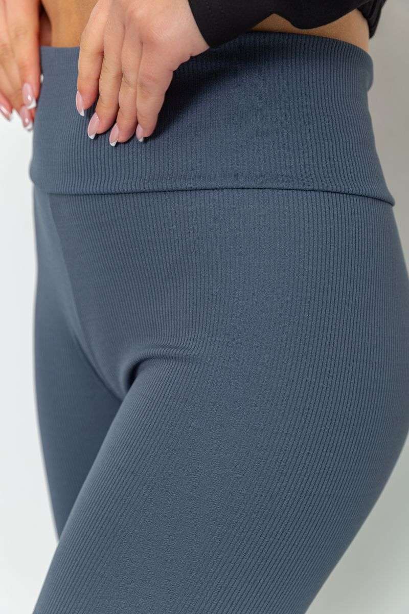 Лосины в рубчик, цвет темно-серый, 241R100 — изображение 5