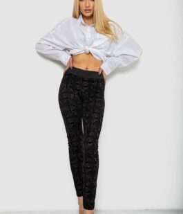 Лосины однотонные, цвет черный, 238R327