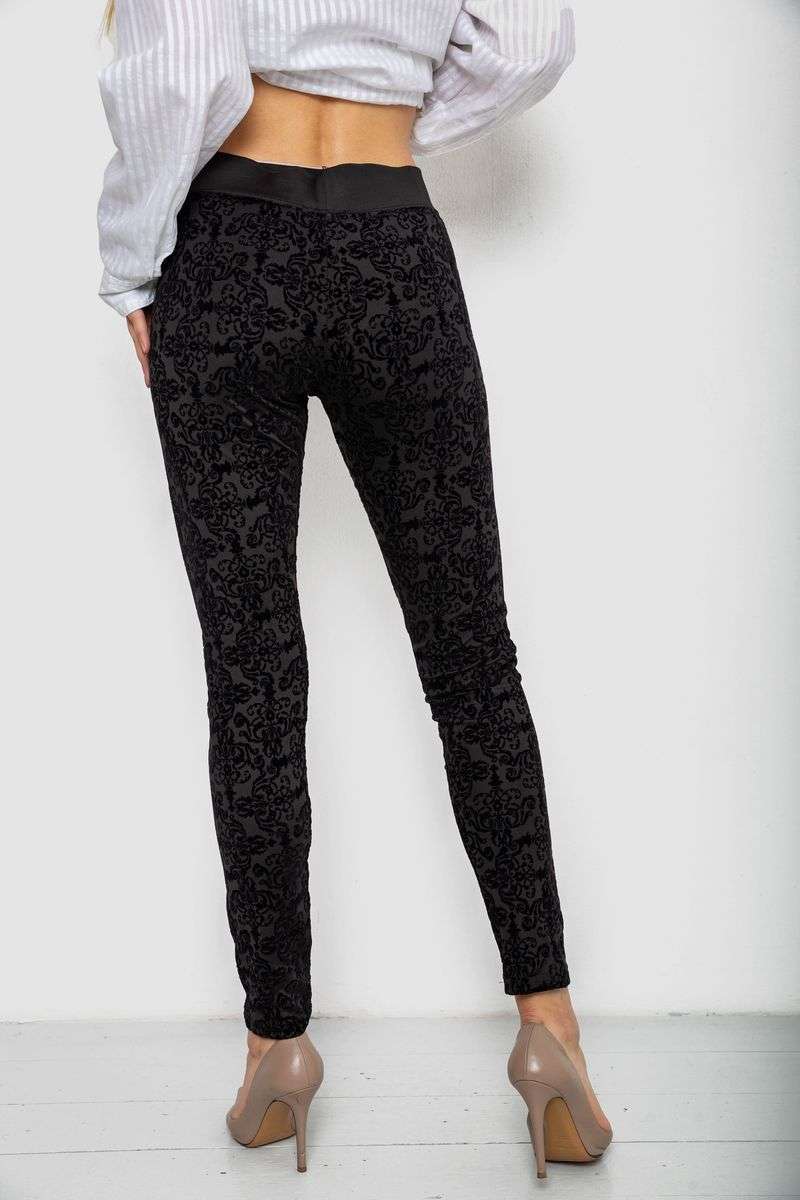 Лосины однотонные, цвет черный, 238R327 — изображение 4