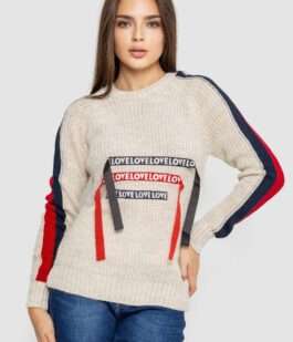 Свитер женский, цвет светло-бежевый, 167R1007