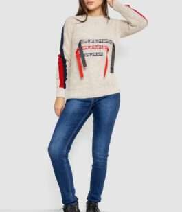 Свитер женский, цвет светло-бежевый, 167R1007