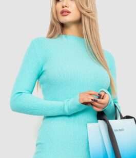 Водолазка женская в рубчик, цвет мятный, 204R9029