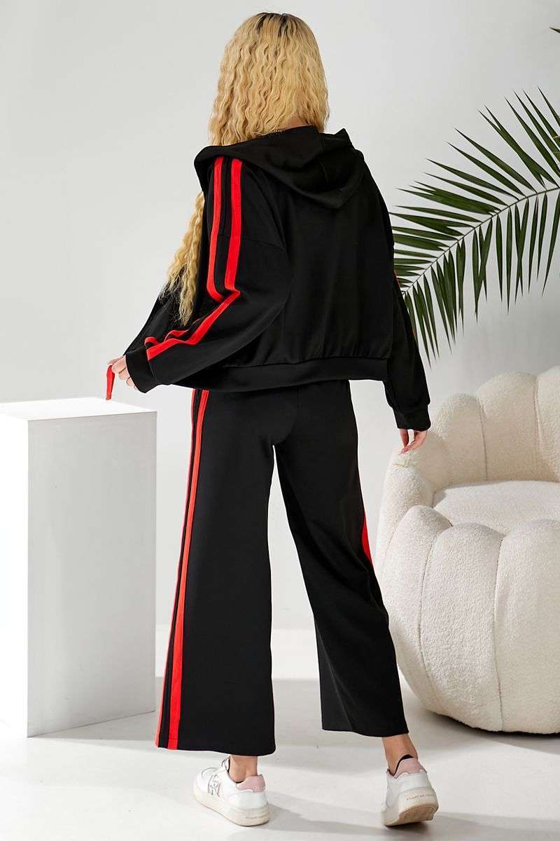 Спортивный костюм женский, цвет черно-красный, 257R331 — изображение 4