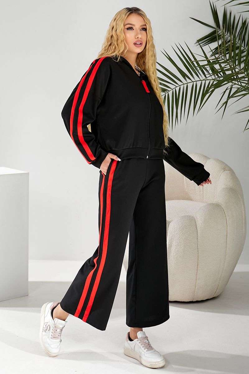 Спортивный костюм женский, цвет черно-красный, 257R331 — изображение 8