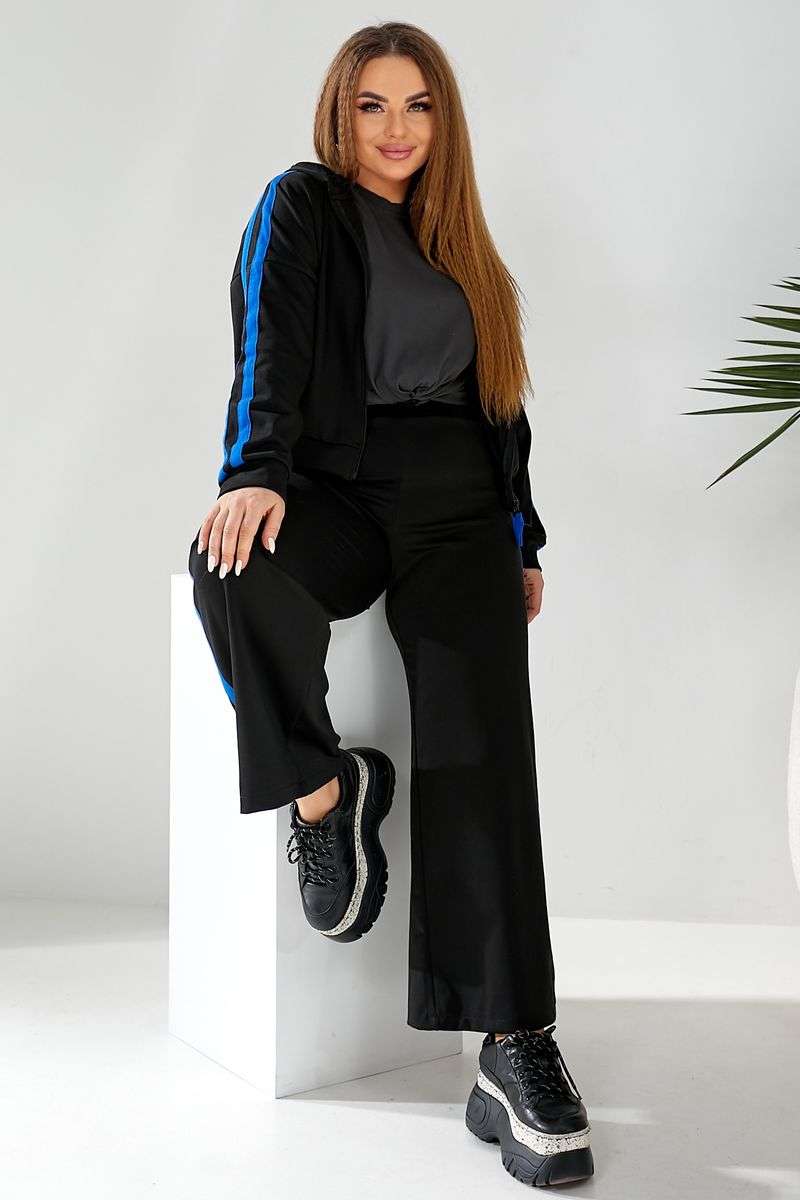 Спортивный костюм женский, цвет черно-синий, 257R331 — изображение 5