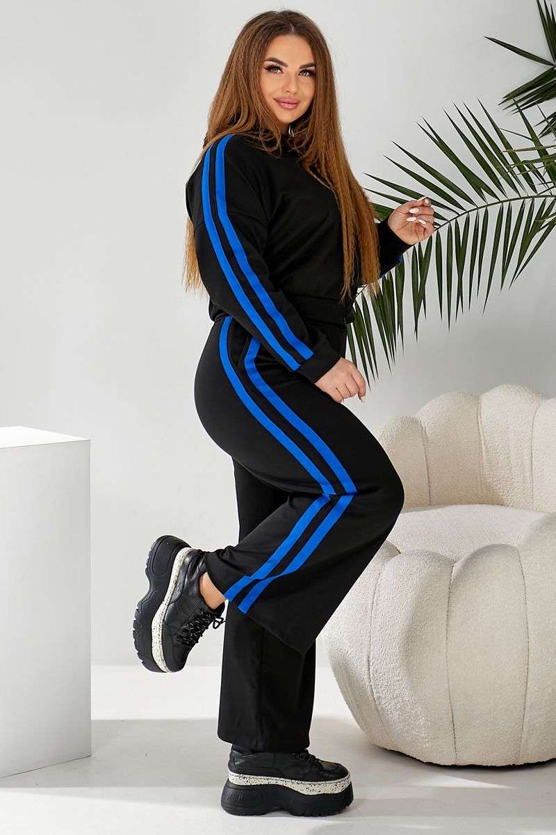 Спортивный костюм женский, цвет черно-синий, 257R331 — изображение 8