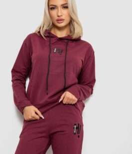 Спортивный костюм женский двухнитка, цвет сливовый, 214R1419-003