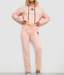 Спортивный костюм женский двухнитка, цвет персиковый, 214R1419-003