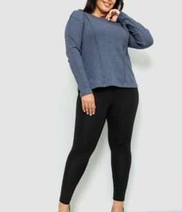 Лонгслив женский в рубчик, цвет темно-серый, 102R325-1