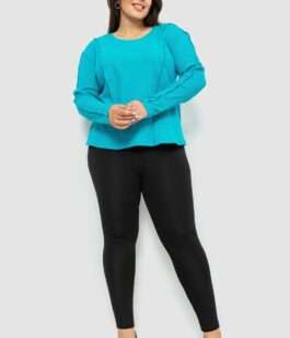 Лонгслив женский в рубчик, цвет бирюзовый, 102R325-1