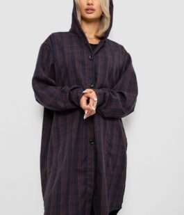 Кардиган женский в клетку, цвет синий, 257R233-3