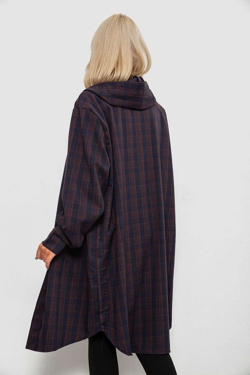 Кардиган женский в клетку, цвет синий, 257R233-3 — изображение 4