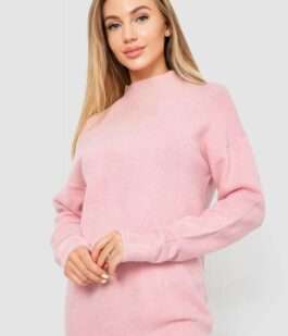 Свитер женский шерстяной, цвет розовый, 244R0390