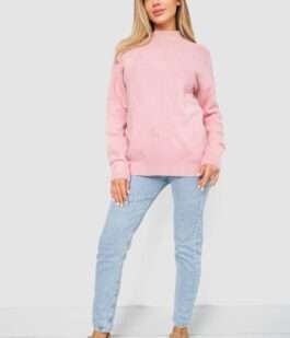 Свитер женский шерстяной, цвет розовый, 244R0390