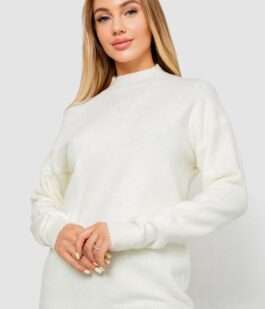 Свитер женский шерстяной, цвет молочный, 244R0390
