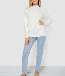 Свитер женский шерстяной, цвет молочный, 244R0390