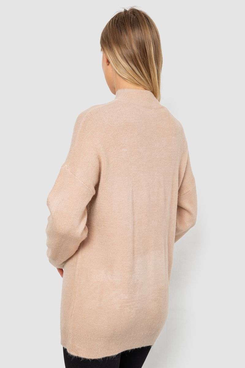 Свитер женский шерстяной, цвет бежевый, 244R0390 — изображение 4