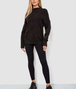 Свитер женский шерстяной, цвет черный, 244R0390