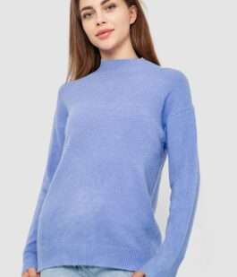 Свитер женский шерстяной, цвет голубой, 244R0390