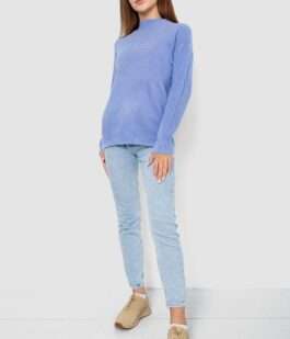 Свитер женский шерстяной, цвет голубой, 244R0390