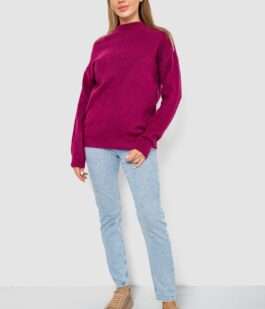 Свитер женский шерстяной, цвет фуксия, 244R0390