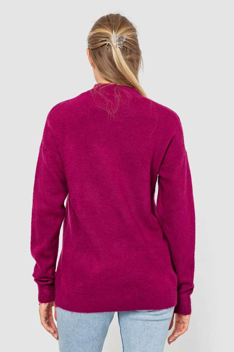 Свитер женский шерстяной, цвет фуксия, 244R0390 — изображение 4