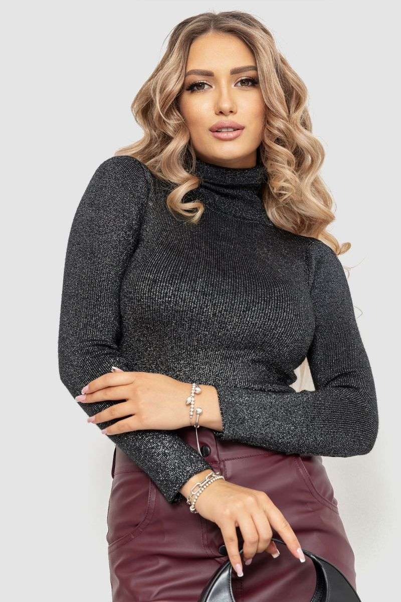 Гольф женский трикотажный в рубчик