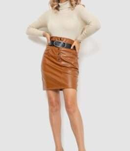 Гольф женский трикотажный в рубчик, цвет светло-бежевый, 204R057