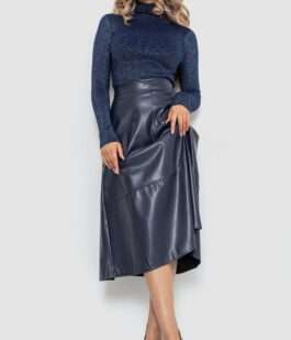 Гольф женский трикотажный в рубчик, цвет синий, 204R057